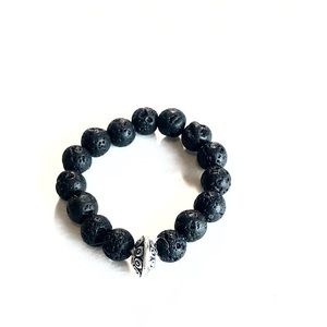 Women’s black lava ring